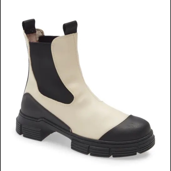 GANNI Waterproof Recycled Rubber City Boot In Brazilian Sand Size 7 EU37 - Picture 2 of 15